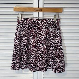 H&M Pink Cheetah Print Skirt